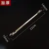 Cuchara dosificadora de acero inoxidable de doble cabeza, de una cabeza, con cola cuadrada, mango largo engrosado, cuchara pequeña fina para medicina, cuchara de muestreo, cuchara para pesar medicina de laboratorio