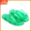 Novas Chinelos de Massagem de Verão para Casa Interior Antiderrapantes com Parte Superior Transparente de PVC YM-9333