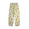 Pantalones de pijama de primavera, otoño e invierno para mujer, pantalones holgados de verano con dibujos animados, finos y holgados, pantalones de talla grande, ropa de abrigo, pantalones de casa para mujer, verano