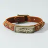 Pulsera Decorativa de Cuero con Hoja de Arce de Aleación Retro Simple Pulsera Ajustable de Cuero Genuino Joyería Popular Europea y Americana