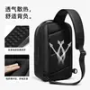 Bolso de pecho para hombre, bolso cruzado de alta gama, bolsa de hombro impermeable multifuncional de gran capacidad para deportes y ocio, bolso de pecho para commuting