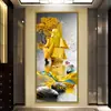 Pintura de parede decorativa à prova d'água para loja, mordomo, cabelo, beleza simples, paisagem de plantas, pintura autoadesiva vertical para porta, corredor, parede