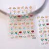 Adesivos de unhas populares transfronteiriços com tema de coração de borboleta e frutas 5D em relevo para capa de celular, planner, acessórios de unhas atacado