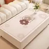 Alfombrilla protectora minimalista para mesa de té con un toque de lujo ligero y alta gama, aislante del calor, lavable, impermeable, a prueba de aceite y anti-quemaduras, mantel para mesa de té