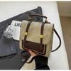 Bolso de Diseño Nicho para Mujer 2024 Nuevo Mochila Portátil de Color en Contraste Estilo Coreano Mochila de Viaje Retro Versátil