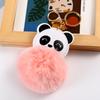Chuangyi Lingshang Chaveiro de Bolinha de Pelo de Panda Requintado Pingente de Bolsa de Pelúcia Chaveiro de Carro Pingente de Desenho Animado Fábrica