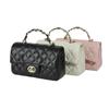 Bolso de Mujer Nuevo Cuero Genuino Capa Superior Piel de Vaca Estilo Chanel Cadena Bolso de Mano de Alta Gama Bolso de Hombro Bolso Cruzado Bolso para Ir al Trabajo