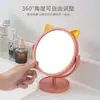 Espejo de Mesa con Orejas de Gato para Dormitorio de Niñas, Espejo Giratorio de Princesa de Alta Definición, Espejo de Belleza