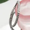 Pulseira de Corrente de Tênis em Aço Titânio Zircônia High-End Full Diamond Linha Única de Diamante Light Luxury Fecho de Mola Pulseira de Zircônia Joias Atacado