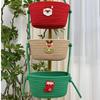 Estante de Almacenamiento Colgante de Pared Tejido a Mano, Cesta de Almacenamiento Variado de Cuerda de Algodón, Cesta Colgante de Navidad de Ratán, Estilo Colgante de Pared para Almacenamiento en el Dormitorio