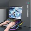 Nuevo Producto Transfronterizo Enfriador para Laptop con Iluminación RGB, Altura Ajustable, Base de Enfriamiento de Seis Ventiladores, Base de Enfriamiento para Laptop Gamer, Estilo E-Sports