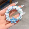 Scrunchie retrô com estampa de leopardo cor de café para outono, estilo coreano, moderno, versátil, elástico durável para rabos de cavalo e acessórios de cabelo