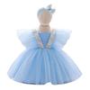 Comércio exterior roupas infantis vestido de um ano fio bufante lantejoulas vestido de princesa infantil menina jantar de aniversário vestido de pega semana