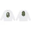 Suministro mayorista transfronterizo de marca de moda de comercio exterior peso pesado BAPE cabeza de mono sudadera cuello redondo tiburón chaqueta de manga larga 2