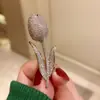 Broche de Tulipán con Ramo Completo de Diamantes Estilo Francés Súper Hermoso, Broche de Circonita Elegante y Versátil para Mujer, Adecuado para Trajes y Abrigos