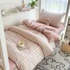 Juego de Tres Piezas de Algodón Puro Clase A Algodón Lavado Dormitorio Universitario Juego de Cuatro Piezas de Algodón Puro Juego de Seis Piezas Juego Completo de Ropa de Cama 3