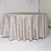 Venta caliente banquete de bodas fiesta hotel uso mantel redondo de jacquard de poliéster de 120 pulgadas