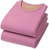 Conjunto de Ropa Interior Térmica de Lana de Cordero Engrosado y Forrado de Polar, Conjunto de Top y Pantalones de Otoño De Rong Cepillado para Mujer para Protección contra el Clima Frío