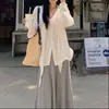 Jaqueta Camisa Branca com Fita Branca Estilo Coreano Proteção Solar para Mulheres, Novo Estilo de Verão, Cardigã Outerwear Solto de Alta Qualidade