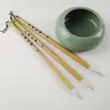 Recomendado para Venda por Atacado: Pincéis Macios para Caligrafia Chinesa Tradicional: Pincéis de Tamanho Grande, Médio e Pequeno com Cabos de Bambu Amarelo e Cerdas Macias