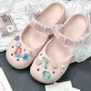 Accesorios para zapatos Croc dijes y hebillas para zapatos DIY al por mayor sirena vacaciones playa resina decoraciones de superficie de zapato desmontables