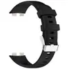 Adecuado para Huawei Bracelet 10 9 8 Correa de Silicona Banda8 Nfc Hebilla Plateada Correa de Silicona Líquida Pulsera Deportiva