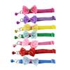 Collar de lazo para mascotas, 12 colores de tarjeta de lazo, tira reflectante, collar de campana, correa ajustable para gatos y perros, venta al por mayor