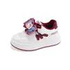 Zapatos Blancos para Niñas, Tenis Casuales con Moño de Encaje para Niños, Nuevos Zapatos Deportivos de Moda para Niñas Primavera y Otoño 2026