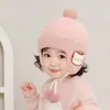Gorro para bebé para otoño e invierno, gorro de lana tejido que protege las orejas, cálido y lindo, a prueba de viento para uso en exteriores, adecuado tanto para niños como para niñas