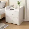 Mesita de noche para dormitorio del hogar Lujo ligero Sensación de alta gama Armario de almacenamiento pequeño para habitaciones de alquiler Dormitorio principal Armario de almacenamiento de noche de nuevo estilo