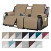 Funda Impermeable Antideslizante de Color Sólido Simple para Sillón Reclinable Funcional con Portavasos Cojín de Sofá
