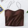 Chaleco pequeño con tirantes para la espalda, con pintura al óleo, sin aros de acero, para mujer, ropa interior ligera y antideslizamiento.