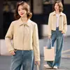 Chaqueta Auténtica de Piel Genuina para Mujeres Petites, Nuevo Estilo Primavera y Otoño 2026, Cuello Solapa, Chaqueta de Piel de Oveja Marca Haining