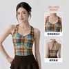 Camiseta de tirantes de yoga estampada transfronteriza para mujer con almohadillas en el pecho, diseño de espalda adelgazante y favorecedor, top de fitness, camiseta de tirantes deportiva para Pilates