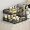 Estante de Almacenamiento para Tazas de Escritorio Multicapa Portavasos de Agua Taza de Té Taza de Café Bandeja de Goteo Soporte de Tazas para el Hogar