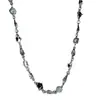 Collar de circonita negra con diseño de nicho personalizado, elegante, ligero y de lujo, de alta calidad, único, con cadena de clavícula.