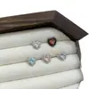 Pendientes de Rosca Interna de 1.2 mm de Espesor, Pendientes de Cartílago con Forma de Corazón Cepillado Dulces y Geniales, Joyería para Orejas y Accesorios de Piercing de Aleación de Titanio G23
