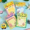 Auténticas Notas Adhesivas de Forma Irregular Serie El Maravilloso Viaje de Bob Esponja Papel de Mensaje Reutilizable Dibujos Animados Papelería de Escuela Primaria