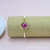 Pulsera de Flores Secas, Flor Eterna, Gipsófila, Narciso, Pulsera con Marco de Aleación Dorada, Pulsera Tejida a Mano con Flores Reales