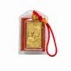 Nuevo juego de regalo de sachet amuleto de paz Mazu de Baishatun con lámina de imitación dorada en caja de película, colgante amuleto de paz al por mayor