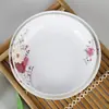 Louça de Mesa Cerâmica para Casa Prato Tigela Tigela com Padrão de Flores Prato Tigela Estoque Rico Borda de Osso Chinês Protegida Tigela Prato de Arroz Flor Dourada