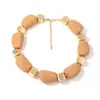Colar Feminino Versátil Geométrico Minimalista Cruzado Casual Diário Design Criativo Exagerado Feito à Mão com Contas