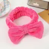 Faixa de Cabelo com Laço de Fleece Coral para Lavar o Rosto e Pentear o Cabelo Doce e Fofa Faixa de Lavatório Acessórios de Cabelo Topo Alto Caveira Mercadorias Transfronteiriças Fonte