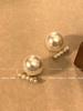 Pendientes coreanos ligeros de perlas de lujo, de diseño nicho, de dos piezas, 2023, nuevos y modernos pendientes vintage.