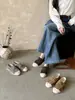 Primavera 2026 Nuevo Estilo Mocasines de Piel Genuina con Cadena Metálica Punta Redonda con Cordones Piel de Vaca de Primera Capa Zapatos Casuales Mocasines de Suela Plana
