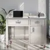 Escritorio de Acero Inoxidable 304 para Oficina y Uso Doméstico, Móvil con Ruedas, Mostrador de Caja Registradora, Banco de Trabajo de Acero Inoxidable, Cajón Comercial Engrosado