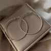 Pendientes de Aro Lisos Versátiles de Estilo Minimalista Coreano con Diseño Único y Audaz, Aspecto de Alta Gama, Versátiles para el Uso Diario, Pendientes de Moda