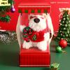 Llavero creativo de peluche de oso de Año Nuevo para coche, colgante para bolso de pareja del Año de la Serpiente, regalo pequeño, venta al por mayor