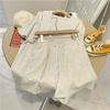 Conjunto esportivo feminino de verão, solto, moda feminina, cor sólida, manga curta, camiseta, shorts largos, conjunto casual de duas peças para cabelo
