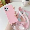 Funda de silicona para iPhone 15 Pro, funda protectora con cordón ajustable para Samsung S24